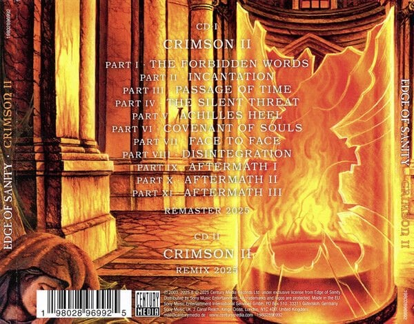 EDGE OF SANITY – CRIMSON II (2003) - CD 2025 REISSUE REMASTERED REMIXED SIFIR