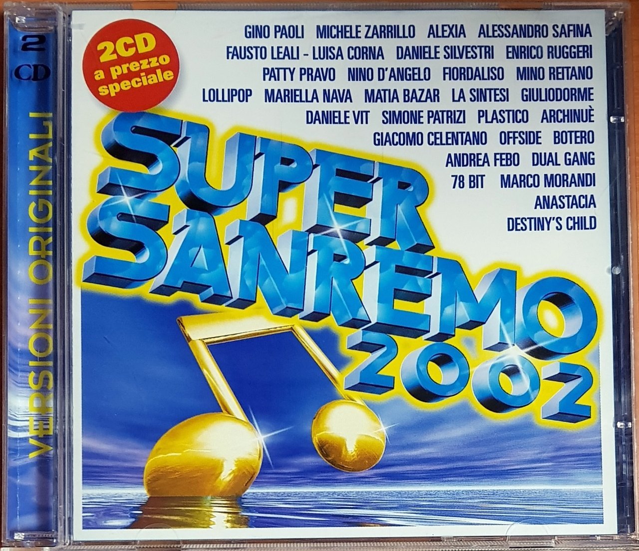 SUPER SANREMO 2002 / ALEXIA, GINO PAOLI, PATTY BRAVO, LOLLIPOP, PLASTICO, OFFSIDE, BOTERO, 78 BIT (2002) COLUMBIA 2CD 2.EL