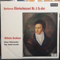 BEETHOVEN: KLAVIERKONZERT NO.5, WILHELM BACKHAUS, WIENER PHILHARMONIKER - PLAK 2.EL