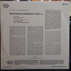 BEETHOVEN: KLAVIERKONZERT NO.5, WILHELM BACKHAUS, WIENER PHILHARMONIKER - PLAK 2.EL