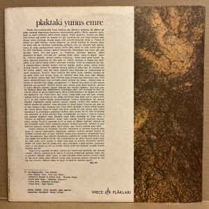 RUHİ SU - YUNUS EMRE (1972) - LP 2.EL PLAK