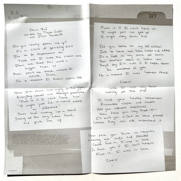 TAYLOR SWIFT - THE TORTURED POETS DEPARTMENT (2024) - CD 2 SIDED POSTER EDITION AMBALAJINDA SIFIR