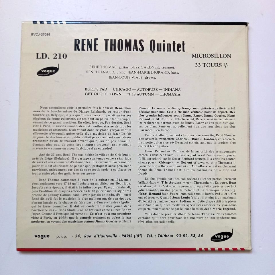 RENE THOMAS QUINTET – RENE THOMAS ET SON QUINTETTE (1997) - CD 2.EL
