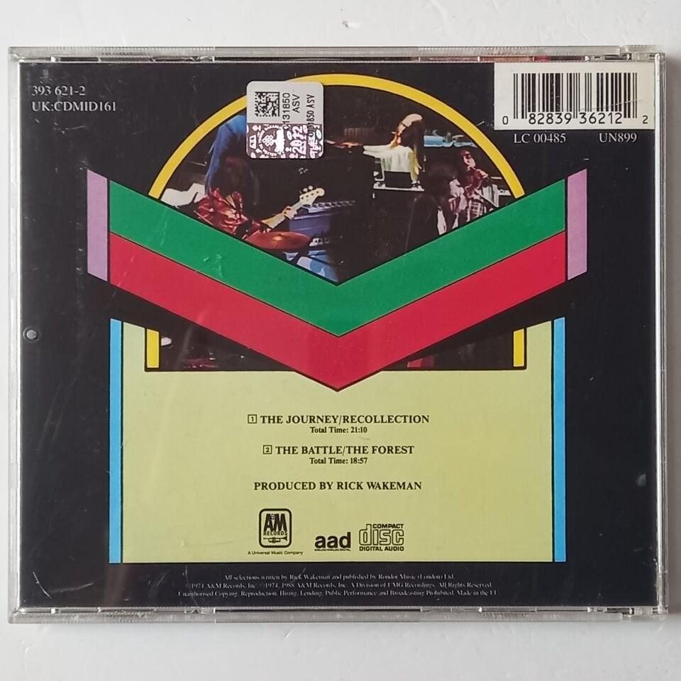 RICK WAKEMAN – JOURNEY TO THE CENTRE OF THE EARTH (1974) - CD 1988 REISSUE 2.EL
