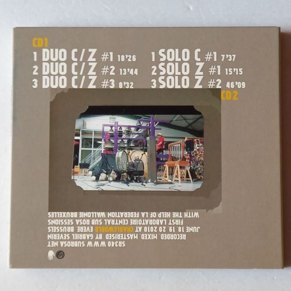CHARLEMAGNE PALESTINE + Z'EV – RUBHITBANGKLANGHEAR RUBHITBANGKLANGEAR (2013) - 2CD İMZALI DIGIPAK 2.EL