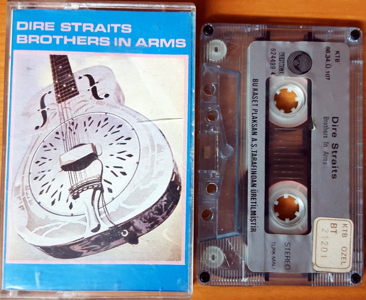 DIRE STRAITS - BROTHERS IN ARMS (1988) PLAKSAN CASSETTE MADE IN TURKEY ''USED''