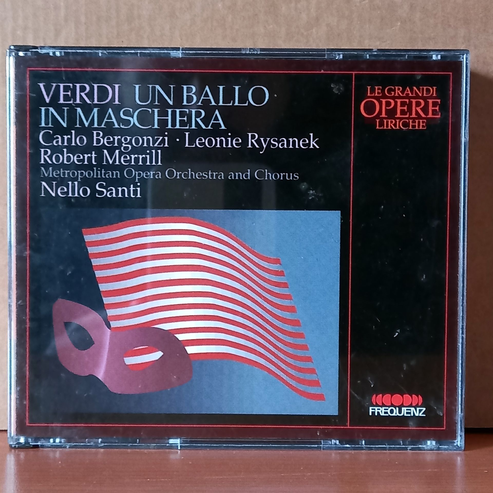 VERDI: UN BALLO IN MASCHERA / CARLO BERGONZI, LEONIE RYSANEK, ROBERT MERRILL, THE METROPOLITAN OPERA ORCHESTRA AND CHORUS, NELLO SANTI (1989) - 2CD 2.EL