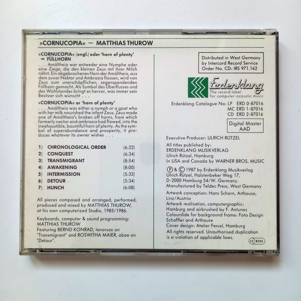 MATTHIAS THUROW – CORNUCOPIA (1987) - CD 2.EL