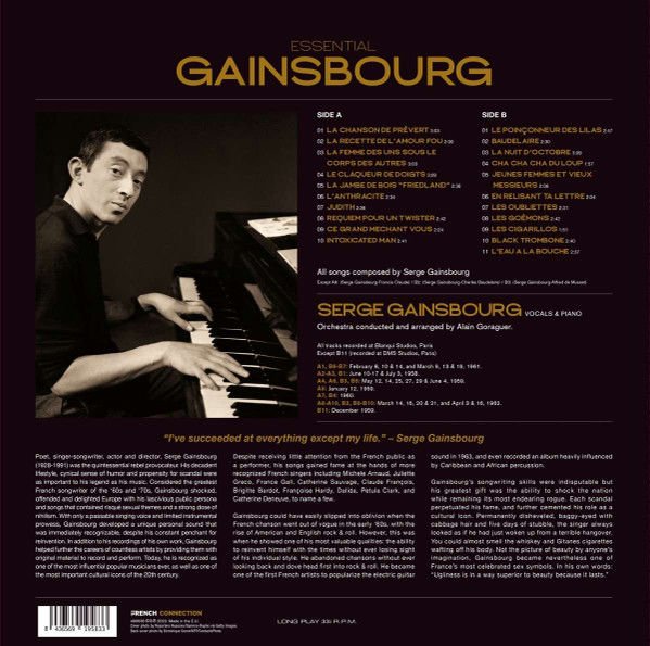 SERGE GAINSBOURG – ESSENTIAL GAINSBOURG (2023) - LP 180GR SIFIR PLAK