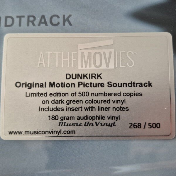 DUNKIRK - SOUNDTRACK/HANS ZIMMER - 2LP 2025 DELUXE LIMITED NUMBERED EDITION 180GR DARK GREEN RENKLİ SIFIR PLAK