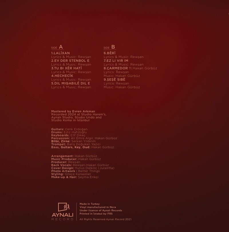 REWŞAN - HINAR (2024) - LP 180GR 2025 BASIM KÜRTÇE FOLK POP SIFIR PLAK