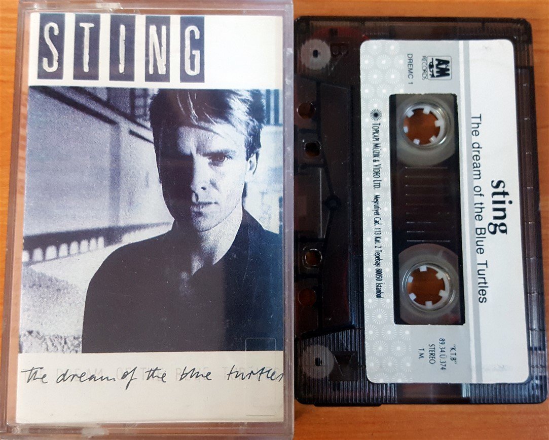 STING - THE DREAM OF THE BLUE TURTLES (1989) TOPKAPI CASSETTE MADE IN TURKEY ''USED'' PAPER LABEL