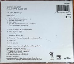 GEORGE WINSTON - BALLADS AND BLUES 1972 / THE EARLY RECORDINGS (1994) - CD DANCING CAT RECORDS 2.EL