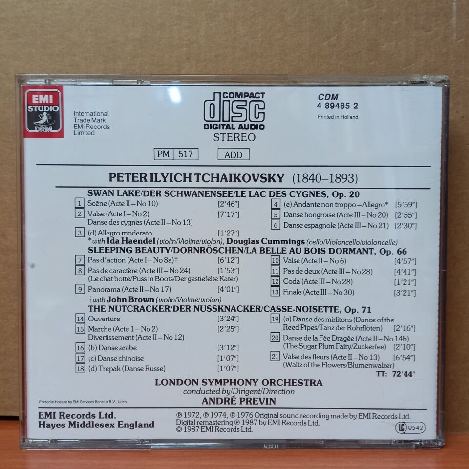 TCHAIKOWSKY - SWAN LAKE, THE SLEEPING BEAUTY, THE NUTCRACKER / LONDON SYMPHONY ORCHESTRA / ANDRE PREVIN (1997) - CD 2.EL