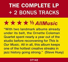 ORNETTE COLEMAN - THIS IS OUR MUSIC (1961) - LP 180GR 2019 EDITION SIFIR PLAK