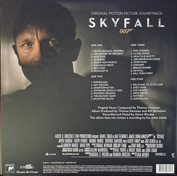 SKYFALL - SOUNDTRACK/THOMAS NEWMAN - 2LP 2025 DELUXE LIMITED NUMBERED EDITION 180GR TRANSLUCENT RED RENKLİ SIFIR PLAK
