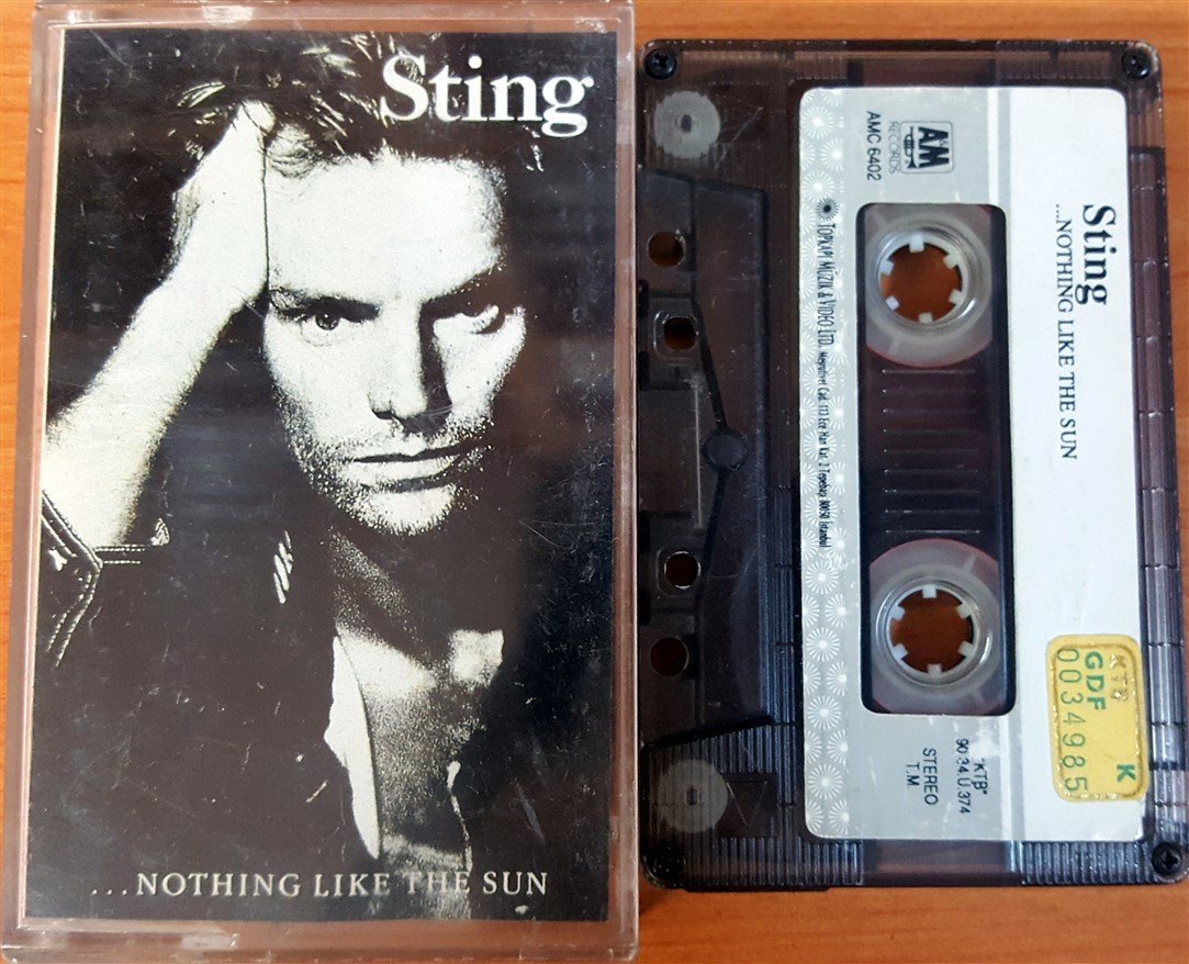 STING - ...NOTHING LIKE THE SUN (1990) TOPKAPI CASSETTE MADE IN TURKEY ''USED'' PAPER LABEL