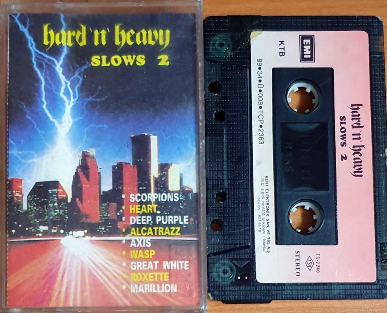 HARD 'N' HEAVY SLOWS 2 / SCORPIONS, HEART, DEEP PURPLE, AXIS, ROXETTE (1989) - KASET 2.EL