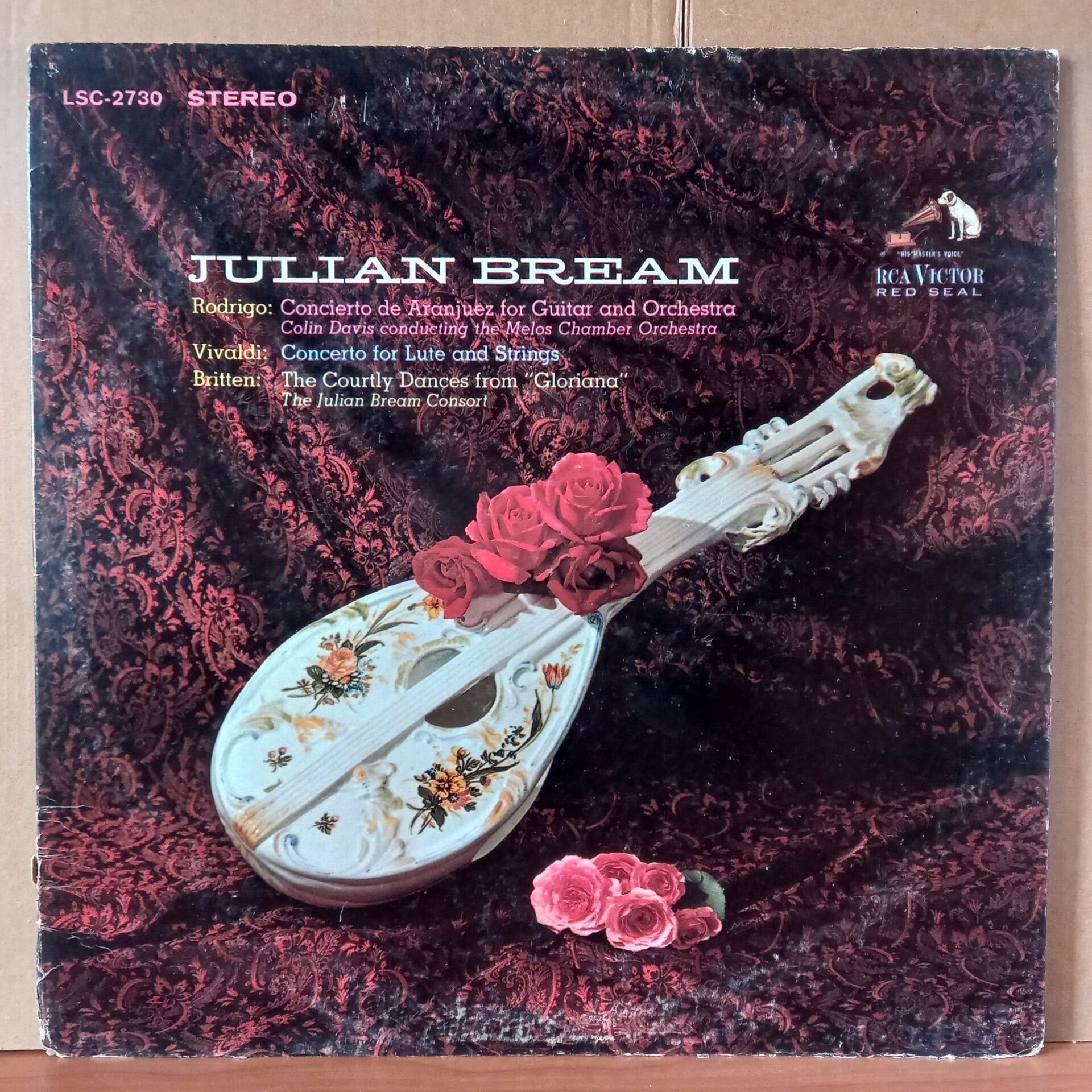 JULIAN BREAM / RODRIGO: CONCIERTO DE ARANJUEZ FOR GUITAR AND ORCHESTRA / VIVALDI: CONCERTO FOR LUTE AND STRINGS / BRITTEN: THE COURTLY DANCES FROM ''GLORIANA'' (1964) - LP 2.EL PLAK