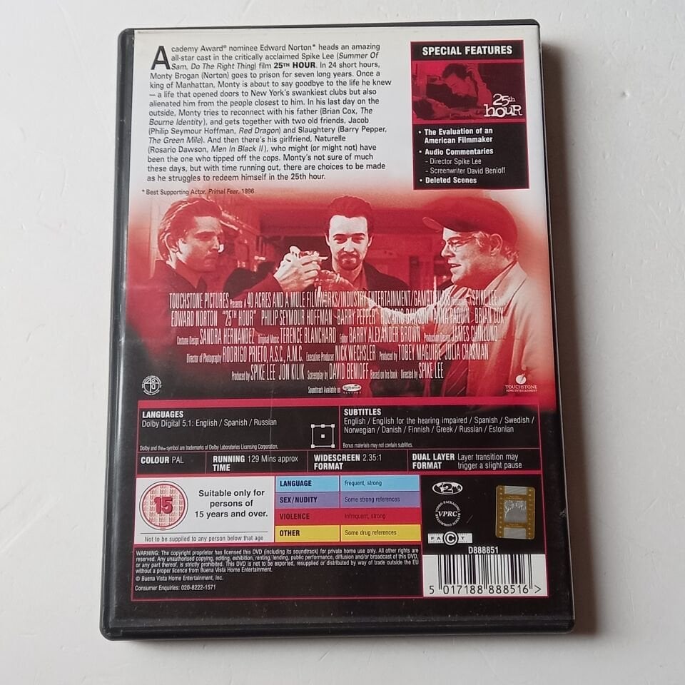 25TH HOUR - EDWARD NORTON - DVD 2.EL