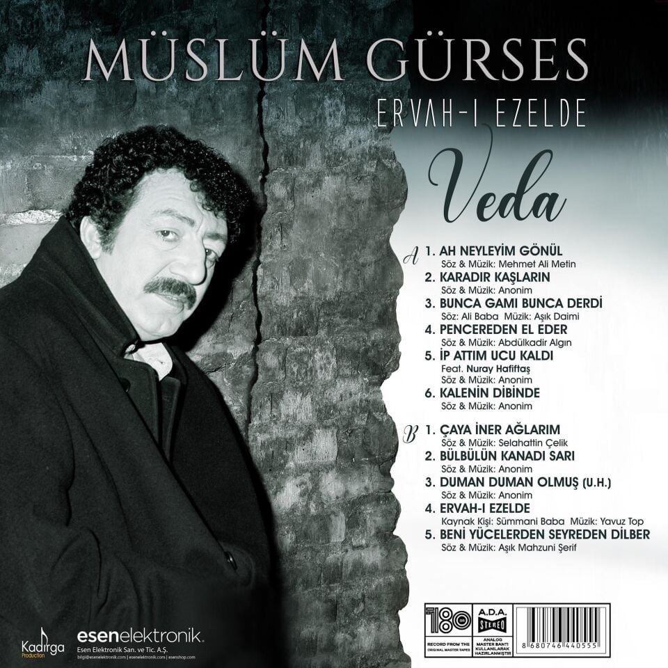 MÜSLÜM GÜRSES - ERVAH-I EZELDE / VEDA (2013) - LP 2025 BASIM SIFIR PLAK