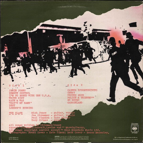 THE CLASH - THE CLASH (1977) - CD 1999 REISSUE REMASTERED JEWEL CASE SIFIR