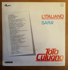 TOTO CUTUGNO - L'ITALIANO / SARA (1983) - 7'' 45 DEVİR 2.EL PLAK