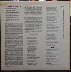 MAHLER: DAS KLAGENDE LIED (THE SONG OF LAMENT), VIENNA STATE OPERA, ZOLTAN FEKETE - PLAK 2.EL