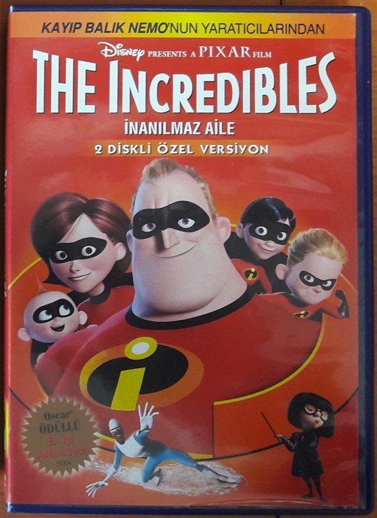 İNANILMAZ AİLE - The INCREDIBLES - DISNEY & PIXAR - 2DVD 2.EL