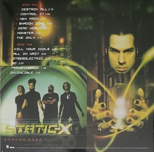 STATIC-X – SHADOW ZONE (2003) - LP 2025 REMASTERED REISSUE LIMITED EDITION YELLOW SMOKE VINYL SIFIR PLAK
