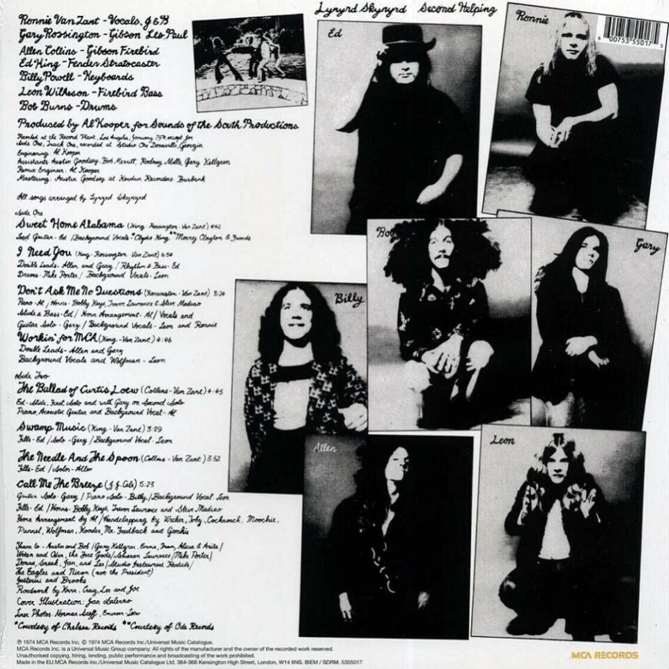 LYNYRD SKYNYRD - SECOND HELPING (1974) - LP 180GR 2025 EDITION SIFIR PLAK