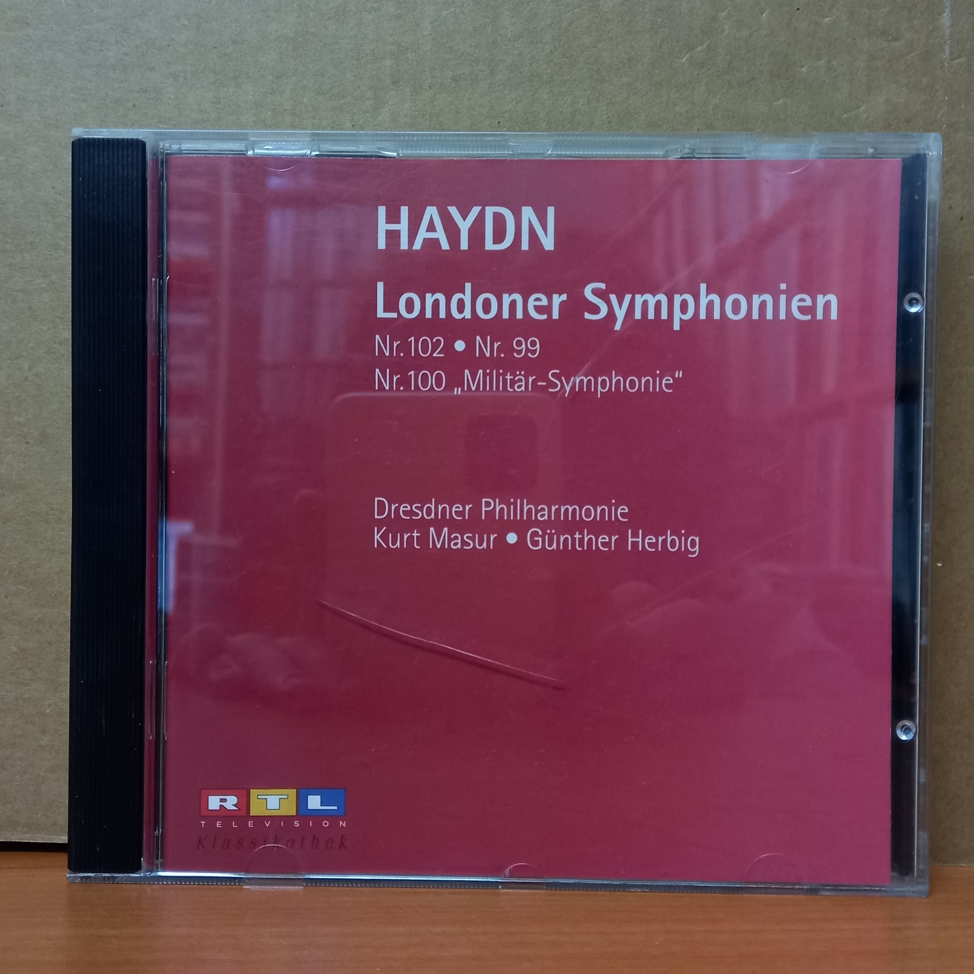 HAYDN - LONDONER SYMPHONIEN NR.102 NR.99 NR.100, MILITAR SYMPHONIE / DRESDNER PHILHARMONIE, KURT MASUR, GUNTHER HERBIG (1993) - CD 2.EL