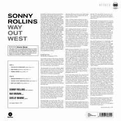 SONNY ROLLINS - WAY OUT WEST (1957) - LP 180GR 2010 EDITION SIFIR PLAK