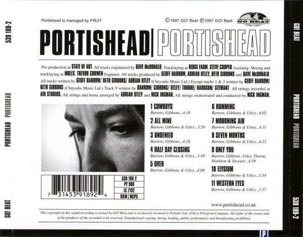 PORTISHEAD – PORTISHEAD (1997) - CD REISSUE JEWEL CASE AMBALAJINDA SIFIR