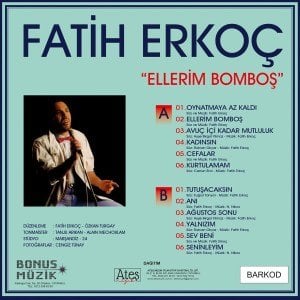 FATİH ERKOÇ - ELLERİM BOMBOŞ (1992) - LP 2022 BASIM SIFIR PLAK