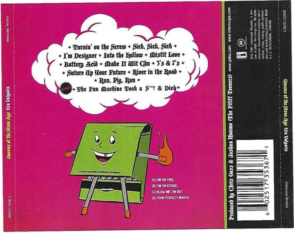 QUEENS OF THE STONE AGE – ERA VULGARIS (2007) - CD REISSUE JEWEL CASE AMBALAJINDA SIFIR