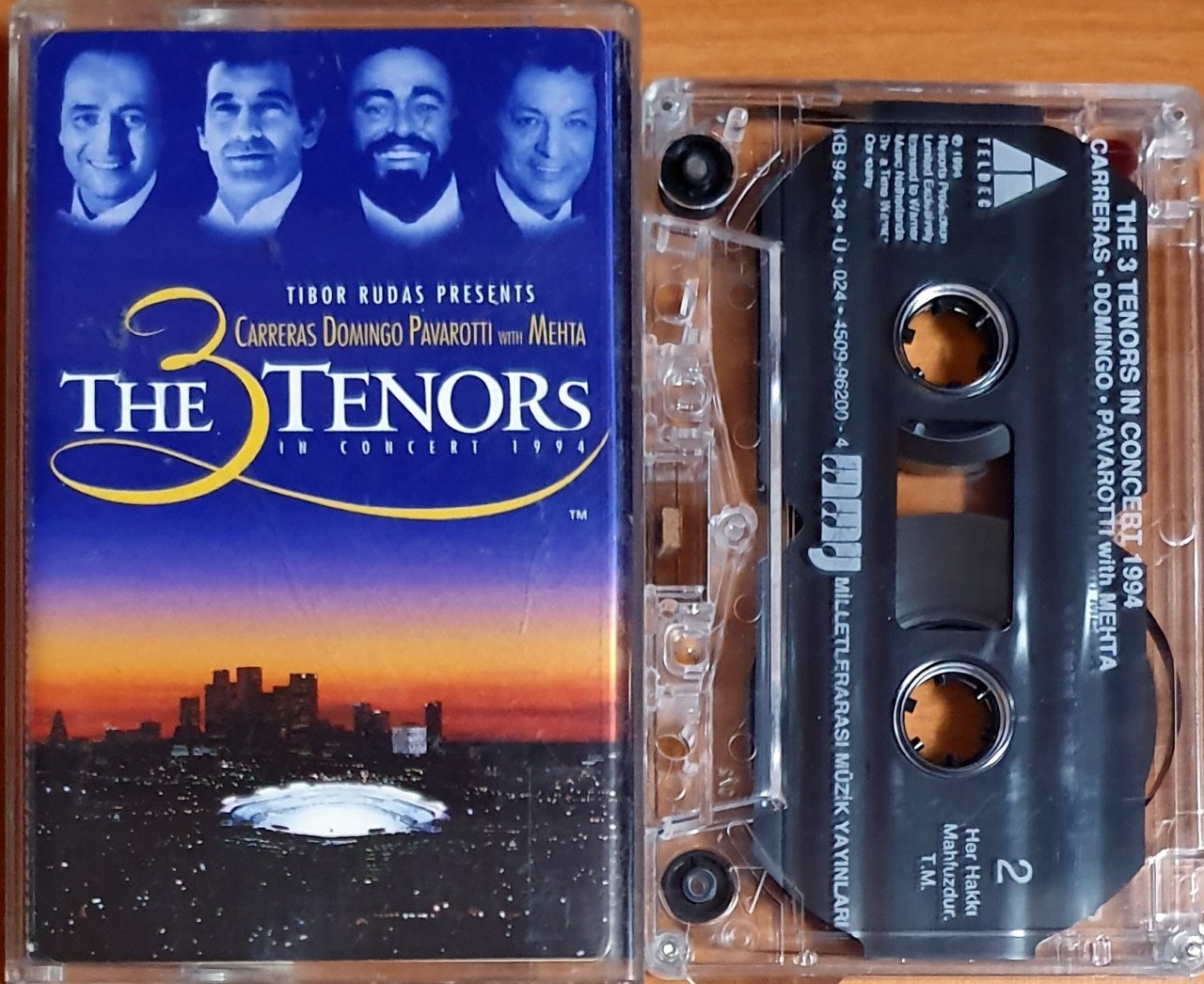 THE 3 TENORS IN CONCERT 1994 / CARRERAS, DOMINGO, PAVAROTTI, MEHTA (1994) - KASET TELDEC 2.EL