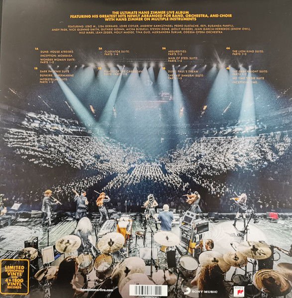HANS ZIMMER - LIVE (2023) - 4LP LIMITED EDITION 180 GR. SIFIR PLAK