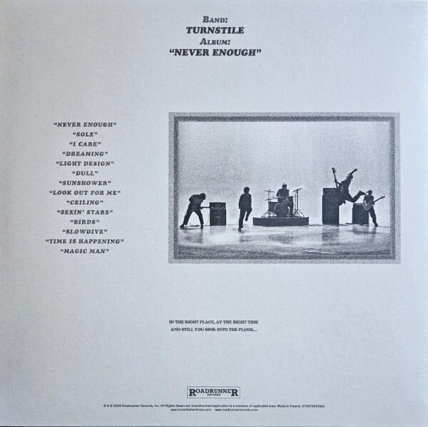 TURNSTILE - NEVER ENOUGH (2025) - LP SIFIR PLAK