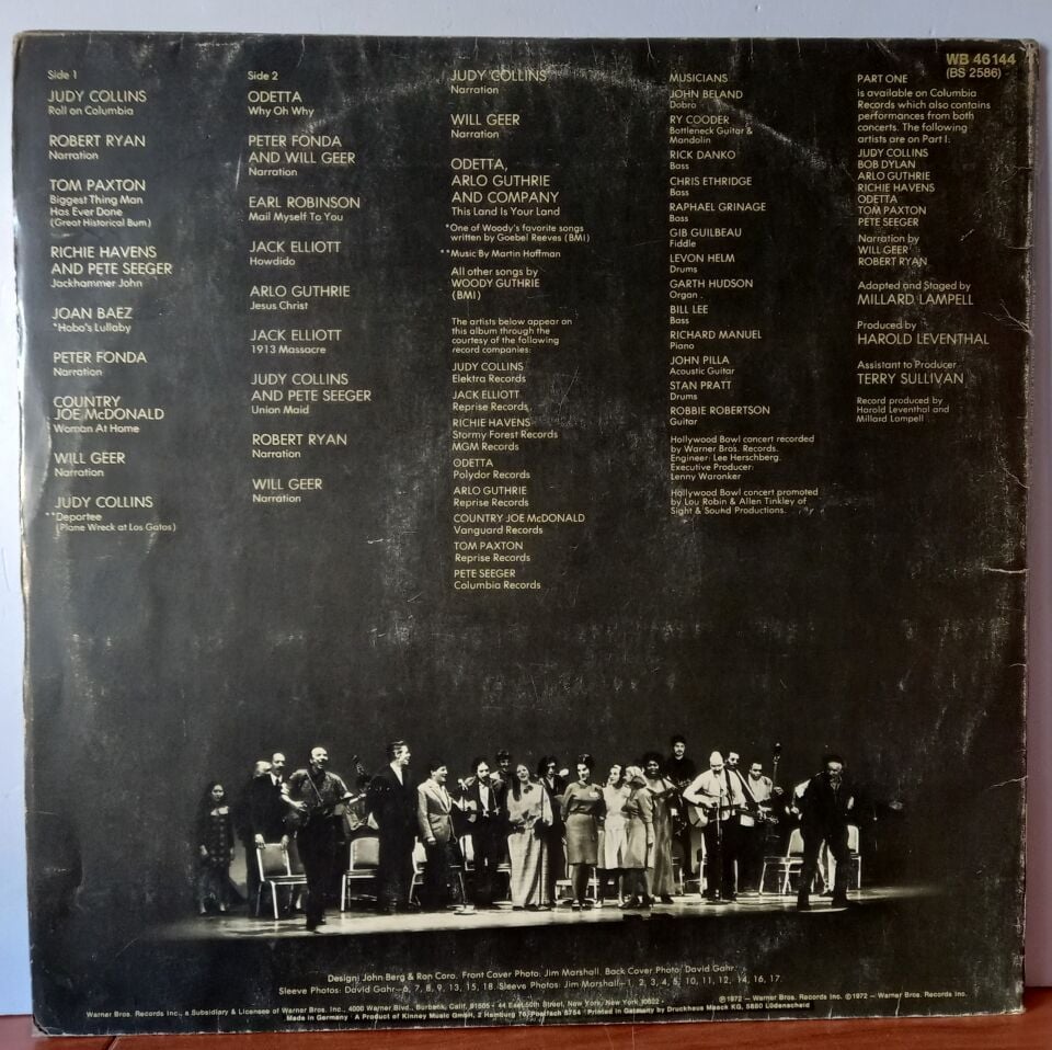 A TRIBUTE TO WOODY GUTHRIE PART TWO / JUDY COLLINS, ROBERT RYAN, TOM PAXTON (1972) - LP 2.EL PLAK