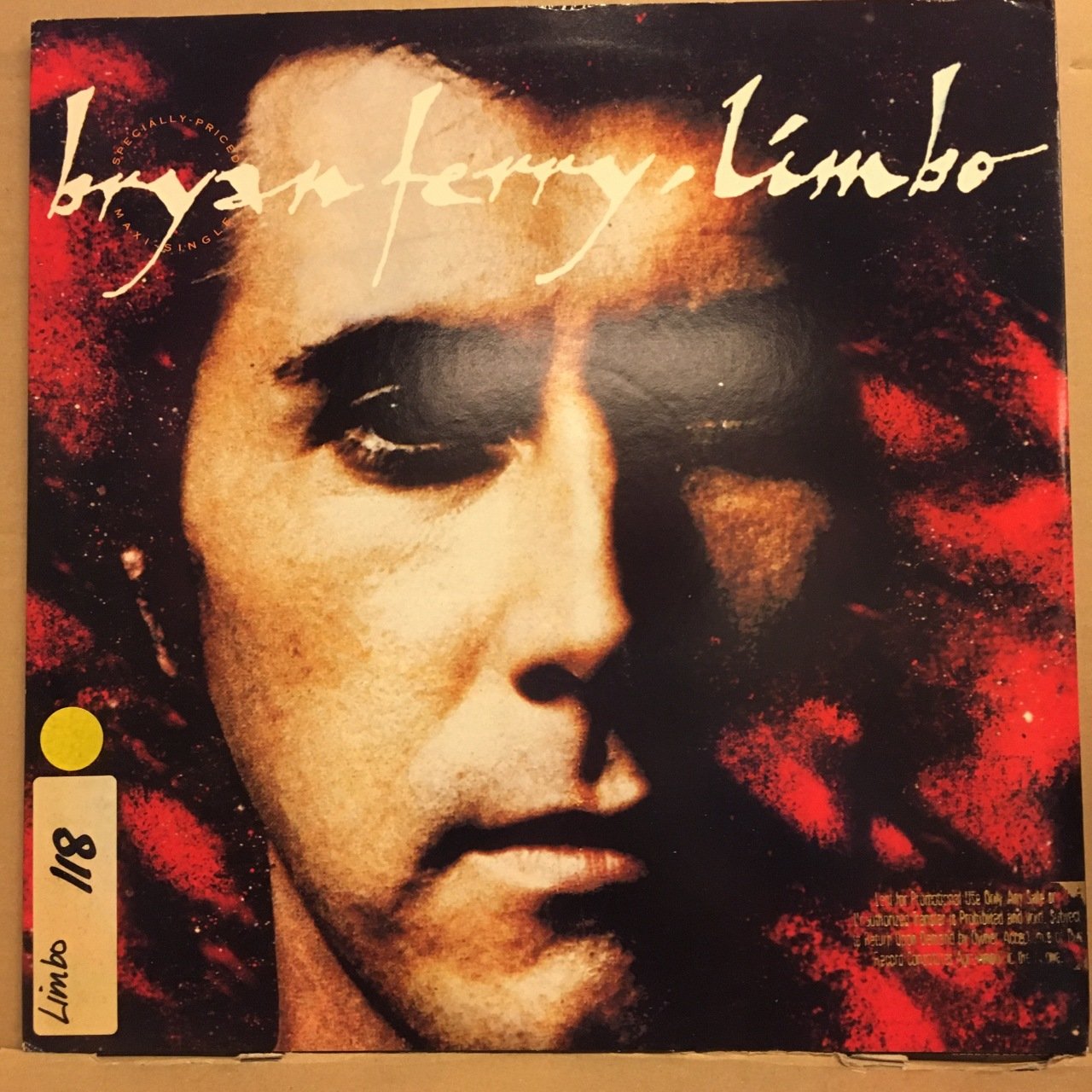 BRYAN FERRY - LIMBO (1988) 12'' MAXISINGLE 2.EL PLAK
