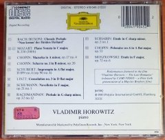 HOROWITZ / BACH, CHOPIN, LISZT, MOZART, SCHUBERT, SCHUMANN (1985) - CD DEUTSCHE GRAMMOPHON 2.EL