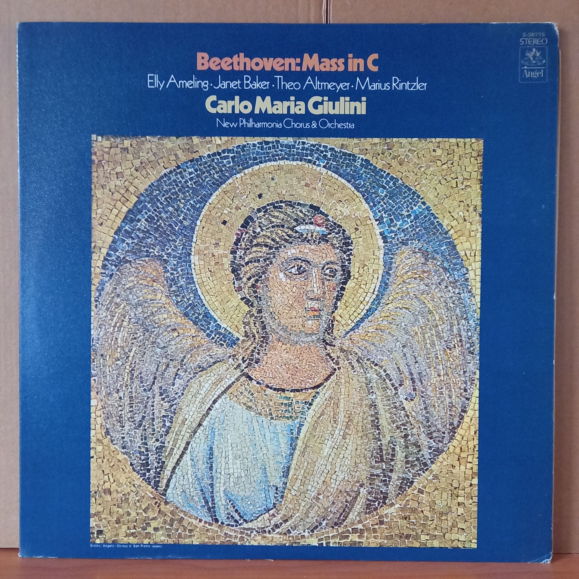 BEETHOVEN: MASS IN C / ELLY AMELING, JANET BAKER, THEO ALTMEYER, MARIUS RINTZLER, NEW PHILHARMONIA CHORUS LONDON, NEW PHILHARMONIA ORCHESTRA LONDON, CARLO MARIA GIULINI (1971) - LP 2.EL PLAK