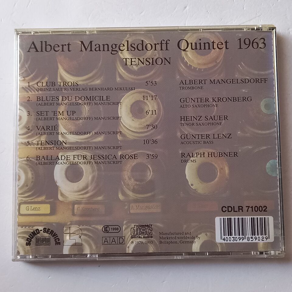 ALBERT MANGELSDORFF QUINTET 1963 – TENSION! (1963) - CD 1993 REISSUE 2.EL
