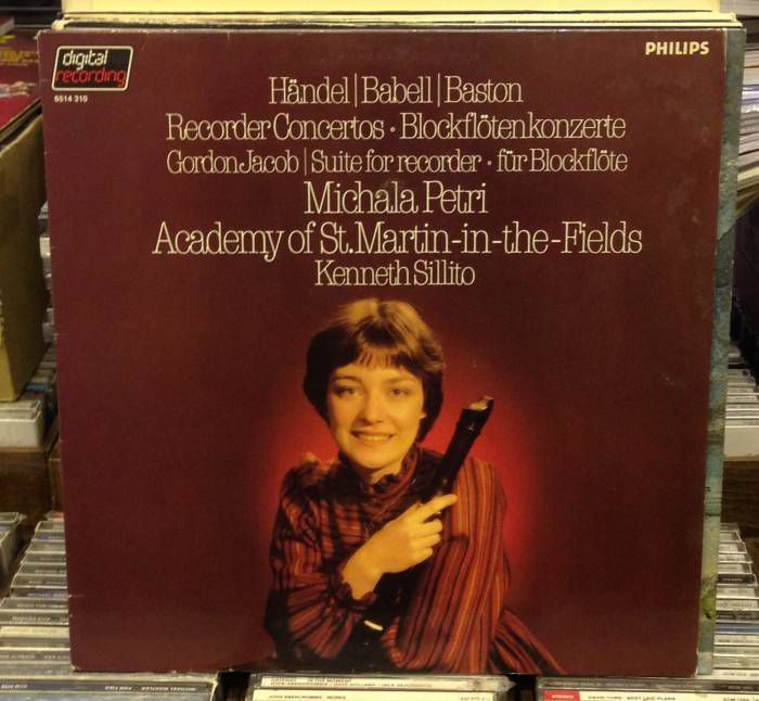 HANDEL BABELL RECORDER CON. PETRI LP 2.EL