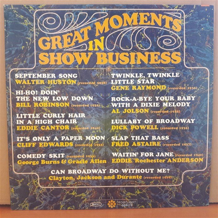 GREAT MOMENTS IN SHOW BUSINESS - LP 2.EL PLAK