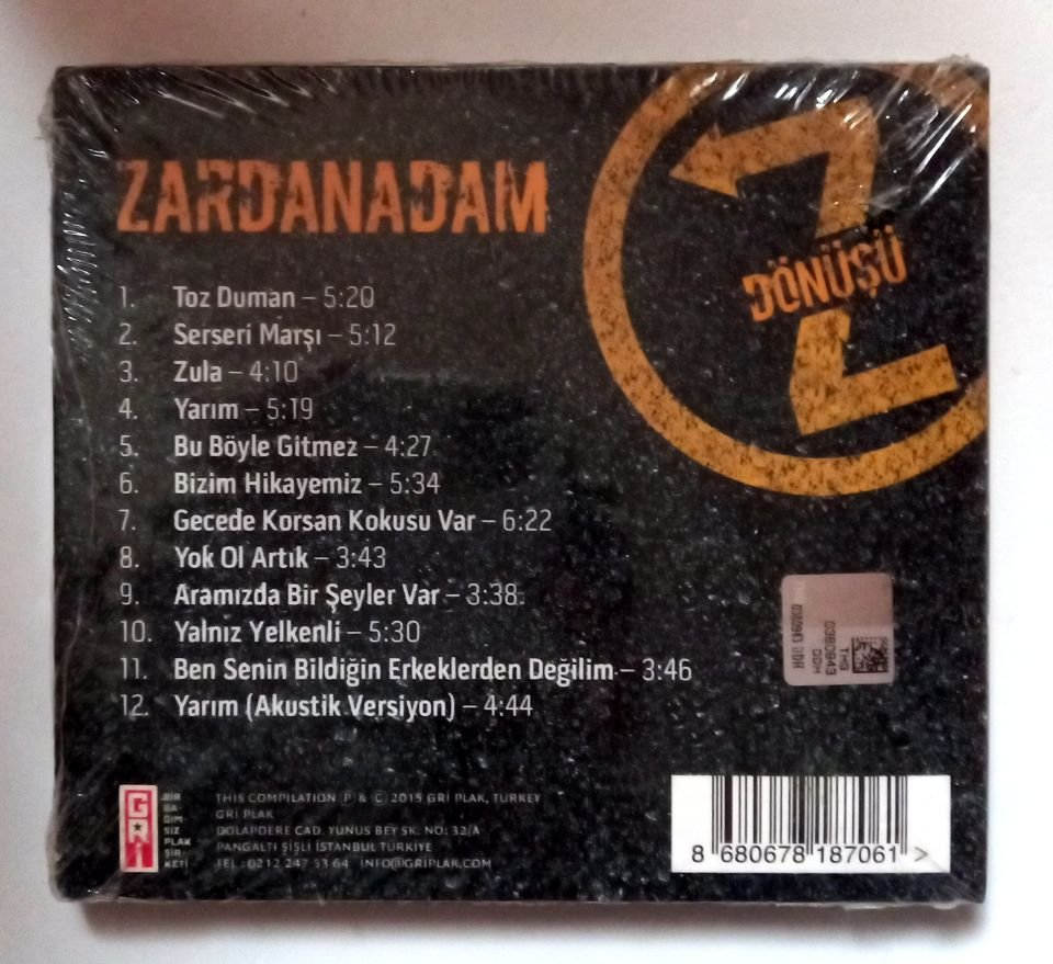 ZARDANADAM – Z DÖNÜŞÜ (2015) - CD SIFIR