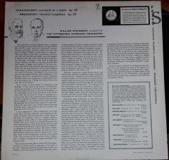 TCHAIKOVSKY SERENADE, PROKOFIEV CLASSICAL SYMPHONY PITTSBURG SYMPHONY ORCHESTRA - LP 2.EL