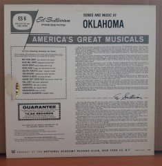 ED SULLIVAN PRESENTS SONGS AND MUSIC OF OKLAHOMA (1959) - LP 2.EL PLAK