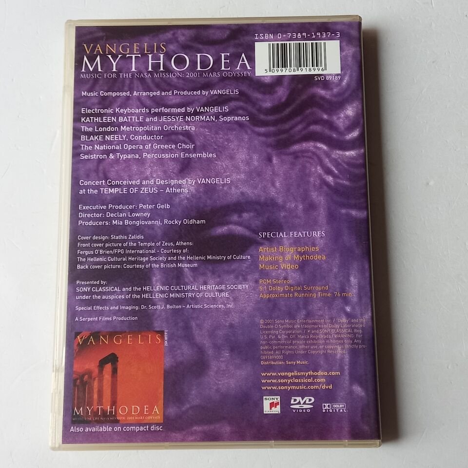 VANGELIS: MYTHODEA - MUSIC FOR THE NASA MISSON: 2001 MARS ODYSSEY - DVD 2.EL